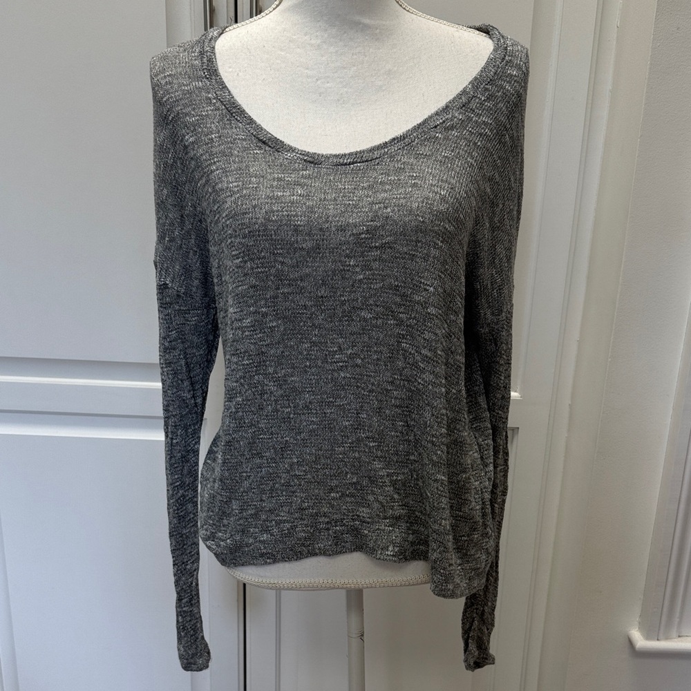 Soft Joie Women's Charcoal Gray Scoop Neck Sweater